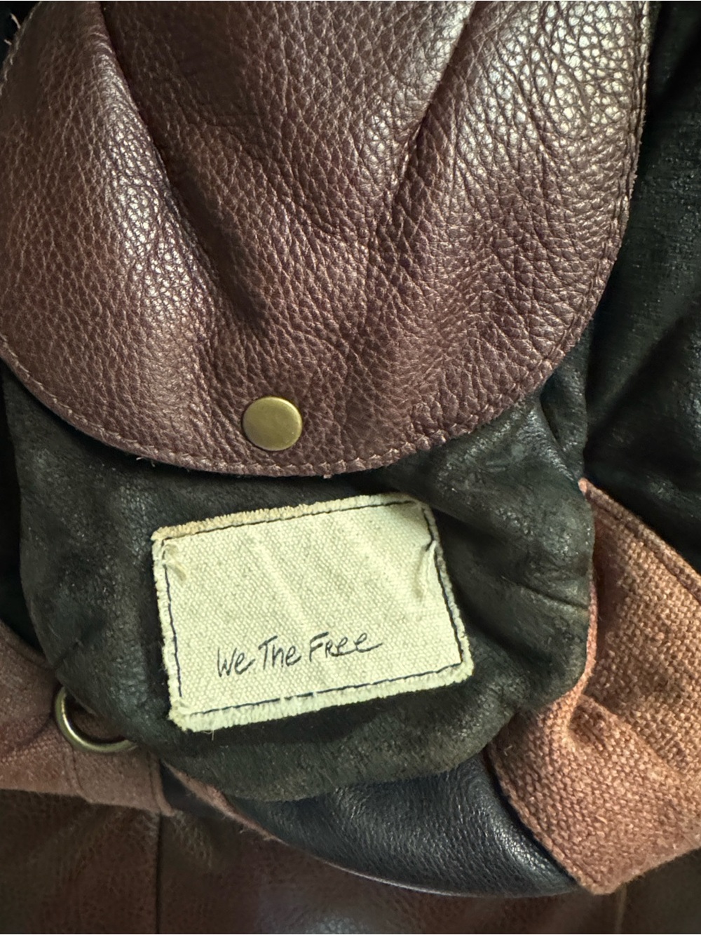 Unisex Multicolor Convertible Leather Bag - Picture 3 of 8